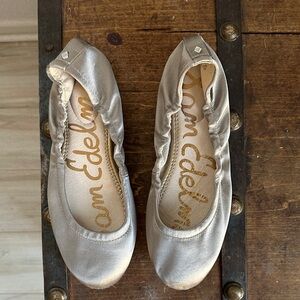 Sam Edelman Ballerina Metallic Silver Flats
